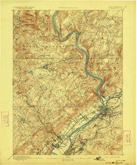 Pittston Pennsylvania Historical topographic map, 1:62500 scale, 15 X 15 Minute, Year 1893