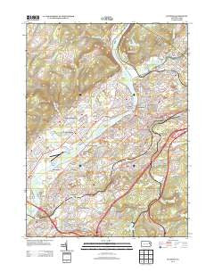 Pittston Pennsylvania Historical topographic map, 1:24000 scale, 7.5 X 7.5 Minute, Year 2013