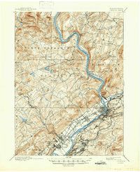 Pittston Pennsylvania Historical topographic map, 1:62500 scale, 15 X 15 Minute, Year 1893