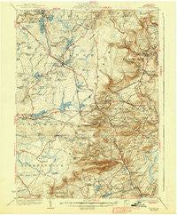Pocono Pennsylvania Historical topographic map, 1:62500 scale, 15 X 15 Minute, Year 1923
