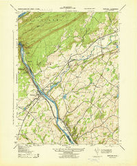 Portland Pennsylvania Historical topographic map, 1:31680 scale, 7.5 X 7.5 Minute, Year 1943