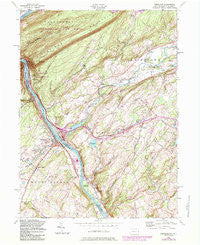 Portland Pennsylvania Historical topographic map, 1:24000 scale, 7.5 X 7.5 Minute, Year 1955