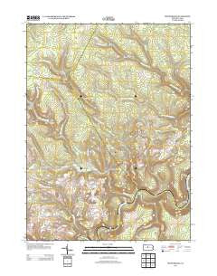 Pottersdale Pennsylvania Historical topographic map, 1:24000 scale, 7.5 X 7.5 Minute, Year 2013