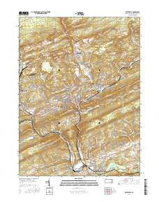 Pottsville Pennsylvania Current topographic map, 1:24000 scale, 7.5 X 7.5 Minute, Year 2016