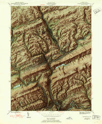 Pottsville Pennsylvania Historical topographic map, 1:24000 scale, 7.5 X 7.5 Minute, Year 1944