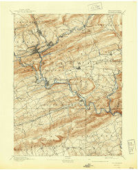 Pottsville Pennsylvania Historical topographic map, 1:62500 scale, 15 X 15 Minute, Year 1891