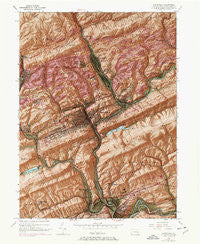 Pottsville Pennsylvania Historical topographic map, 1:24000 scale, 7.5 X 7.5 Minute, Year 1944