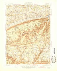Powell Pennsylvania Historical topographic map, 1:62500 scale, 15 X 15 Minute, Year 1945
