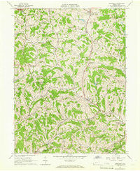 Prosperity Pennsylvania Historical topographic map, 1:24000 scale, 7.5 X 7.5 Minute, Year 1964