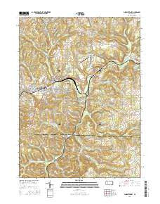 Punxsutawney Pennsylvania Current topographic map, 1:24000 scale, 7.5 X 7.5 Minute, Year 2016