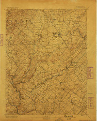 Quakertown Pennsylvania Historical topographic map, 1:62500 scale, 15 X 15 Minute, Year 1894