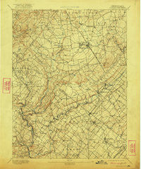 Quakertown Pennsylvania Historical topographic map, 1:62500 scale, 15 X 15 Minute, Year 1894