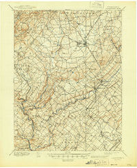 Quakertown Pennsylvania Historical topographic map, 1:62500 scale, 15 X 15 Minute, Year 1894