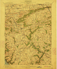 Quarryville Pennsylvania Historical topographic map, 1:62500 scale, 15 X 15 Minute, Year 1912