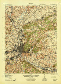 Reading Pennsylvania Historical topographic map, 1:62500 scale, 15 X 15 Minute, Year 1944