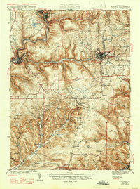 Ridgway Pennsylvania Historical topographic map, 1:62500 scale, 15 X 15 Minute, Year 1944