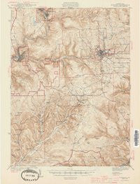 Ridgway Pennsylvania Historical topographic map, 1:62500 scale, 15 X 15 Minute, Year 1944