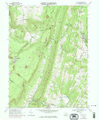 Saltillo Pennsylvania Historical topographic map, 1:24000 scale, 7.5 X 7.5 Minute, Year 1968