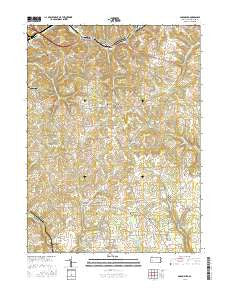 Saxonburg Pennsylvania Current topographic map, 1:24000 scale, 7.5 X 7.5 Minute, Year 2016