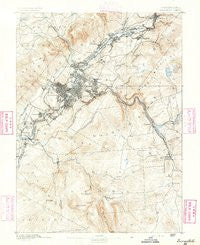 Scranton Pennsylvania Historical topographic map, 1:62500 scale, 15 X 15 Minute, Year 1891