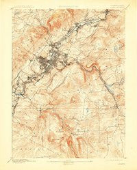 Scranton Pennsylvania Historical topographic map, 1:62500 scale, 15 X 15 Minute, Year 1893