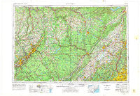 Scranton Pennsylvania Historical topographic map, 1:250000 scale, 1 X 2 Degree, Year 1962