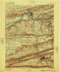 Shamokin Pennsylvania Historical topographic map, 1:62500 scale, 15 X 15 Minute, Year 1893