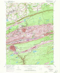 Shenandoah Pennsylvania Historical topographic map, 1:24000 scale, 7.5 X 7.5 Minute, Year 1955