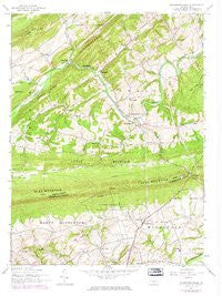 Shermans Dale Pennsylvania Historical topographic map, 1:24000 scale, 7.5 X 7.5 Minute, Year 1952