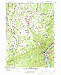 Shickshinny Pennsylvania Historical topographic map, 1:24000 scale, 7.5 X 7.5 Minute, Year 1954