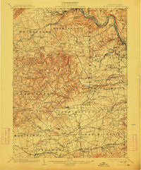 Slatington Pennsylvania Historical topographic map, 1:62500 scale, 15 X 15 Minute, Year 1902