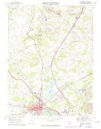 Somerset Pennsylvania Historical topographic map, 1:24000 scale, 7.5 X 7.5 Minute, Year 1967