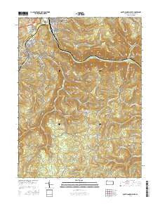 South Connellsville Pennsylvania Current topographic map, 1:24000 scale, 7.5 X 7.5 Minute, Year 2016