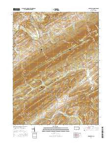 Spruce Hill Pennsylvania Current topographic map, 1:24000 scale, 7.5 X 7.5 Minute, Year 2016
