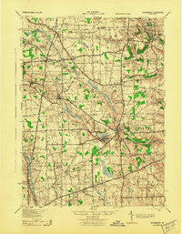 Stoneboro Pennsylvania Historical topographic map, 1:62500 scale, 15 X 15 Minute, Year 1943
