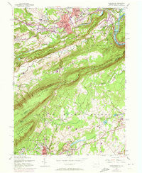 Stroudsburg Pennsylvania Historical topographic map, 1:24000 scale, 7.5 X 7.5 Minute, Year 1955