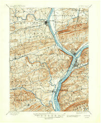 Sunbury Pennsylvania Historical topographic map, 1:62500 scale, 15 X 15 Minute, Year 1893