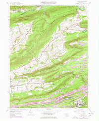 Tremont Pennsylvania Historical topographic map, 1:24000 scale, 7.5 X 7.5 Minute, Year 1954