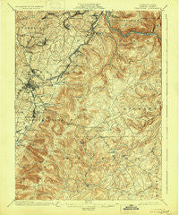 Uniontown Pennsylvania Historical topographic map, 1:62500 scale, 15 X 15 Minute, Year 1900