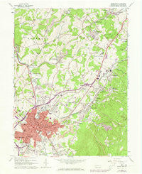 Uniontown Pennsylvania Historical topographic map, 1:24000 scale, 7.5 X 7.5 Minute, Year 1963