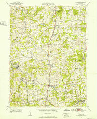 Valencia Pennsylvania Historical topographic map, 1:24000 scale, 7.5 X 7.5 Minute, Year 1950