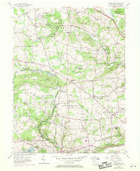 Wagontown Pennsylvania Historical topographic map, 1:24000 scale, 7.5 X 7.5 Minute, Year 1956