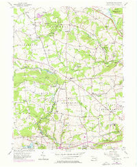 Wagontown Pennsylvania Historical topographic map, 1:24000 scale, 7.5 X 7.5 Minute, Year 1956