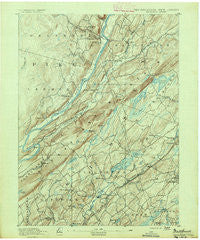 Wallpack Pennsylvania Historical topographic map, 1:62500 scale, 15 X 15 Minute, Year 1891