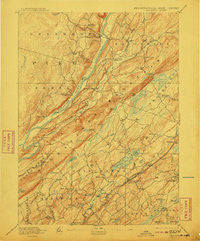 Wallpack Pennsylvania Historical topographic map, 1:62500 scale, 15 X 15 Minute, Year 1893