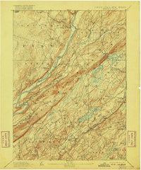 Wallpack Pennsylvania Historical topographic map, 1:62500 scale, 15 X 15 Minute, Year 1893