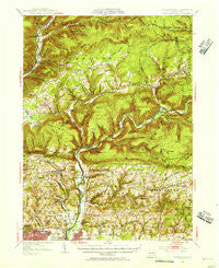 Warrensville Pennsylvania Historical topographic map, 1:62500 scale, 15 X 15 Minute, Year 1953