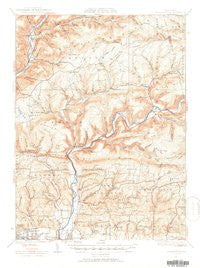 Warrensville Pennsylvania Historical topographic map, 1:62500 scale, 15 X 15 Minute, Year 1930