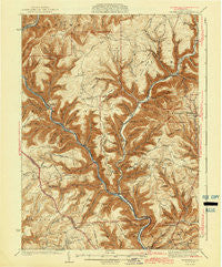 Waterville Pennsylvania Historical topographic map, 1:62500 scale, 15 X 15 Minute, Year 1943
