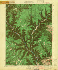 Waterville Pennsylvania Historical topographic map, 1:62500 scale, 15 X 15 Minute, Year 1943
